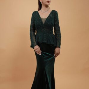 Emerald Grace Evening Gown