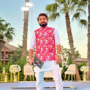 Floral Finesse Festive Waistcoat Set