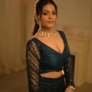 Midnight Teal Sequin Embroidered Lehenga