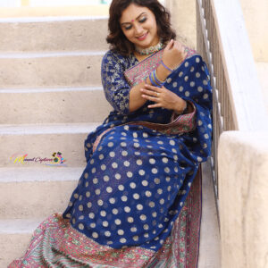 Royal Blue Banarasi Silk Saree
