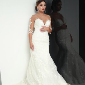 Royal Ivory Lace Bridal Gown